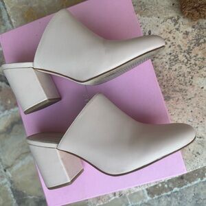 Elegant Cream Women's Mules by Intentionally Blank